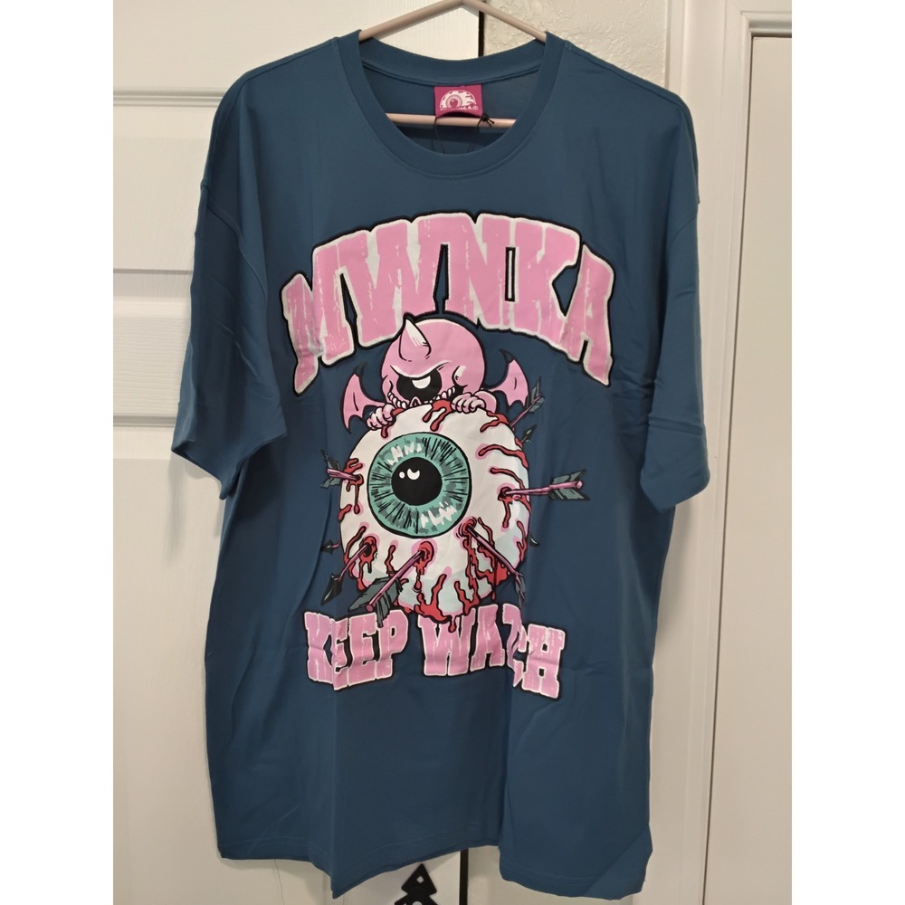 Mishka Reason Keep Watch Eyeball Graphic T-Shirt Mens XL Blue MSK-144 NWT